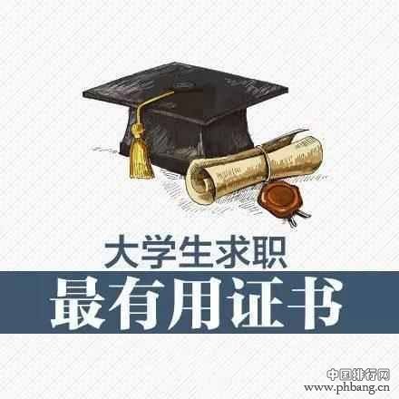 大学生求职十大证书排行榜top10, 你选对了吗