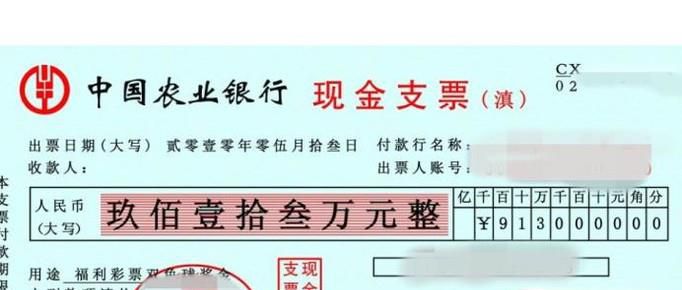 支票的填写方法——现金支票